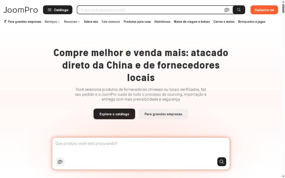 Página inicial da JoomPro